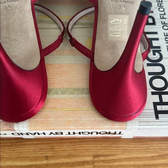 Reformation Satin Heeled Mules - Picture 8 of 8